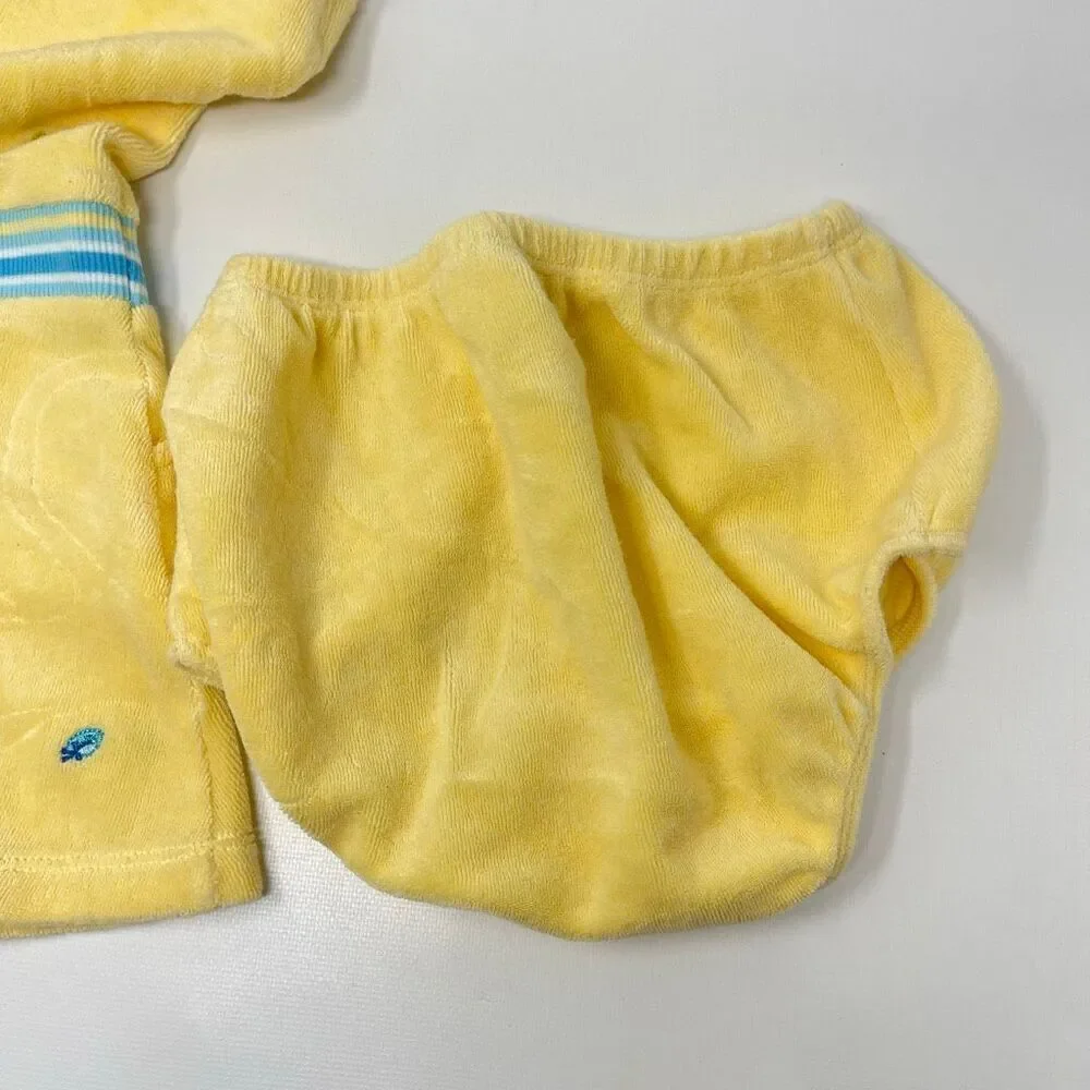 Gymboree Pool Party Yellow Embroidered Terry Dress Vintage 2004 18-24 Months